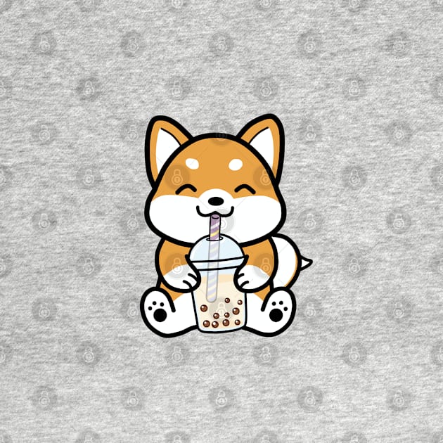 Shiba Loves Bubble Tea! by SirBobalot